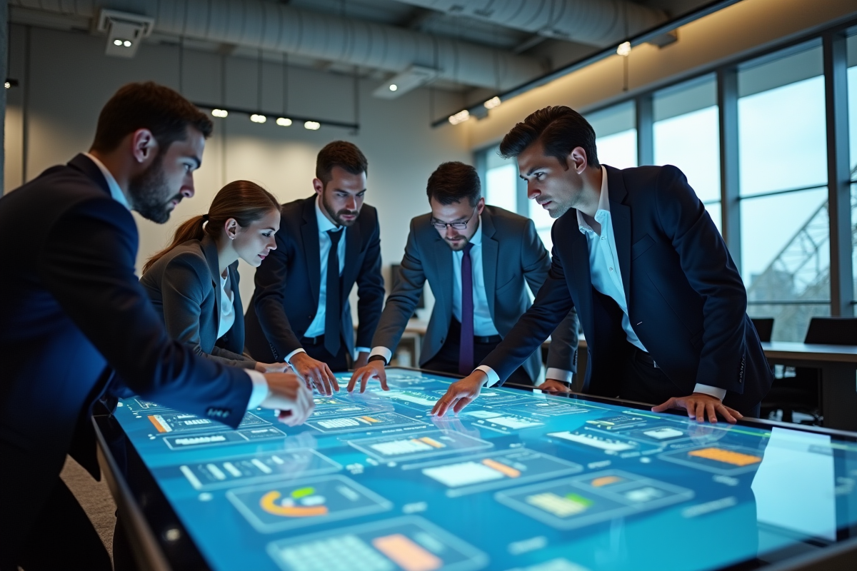 Groupe de professionnels collaborant autour d