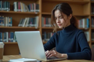 Étudiante frustrée devant une erreur de connexion sur l'intranet universitaire LEO UGA