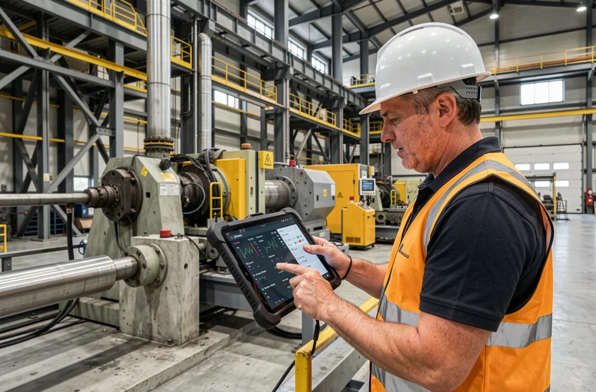 Ingénieur Sercel utilisant l'intelligence artificielle appliquée à l'industrie dans une usine à Carquefou